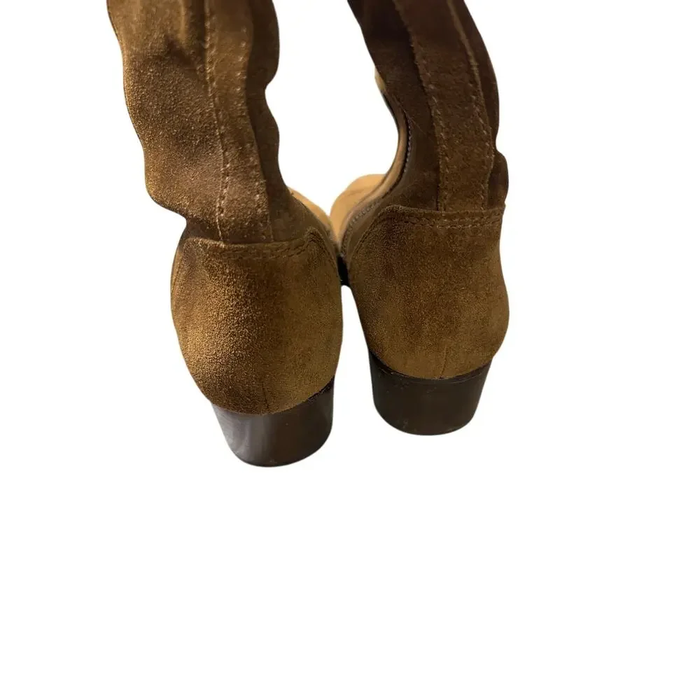 Frye Clara Brown Suede Over the Knee Boots
